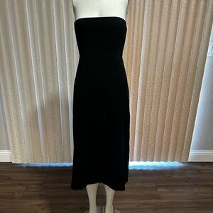 Lauren Ralph Lauren Black Strapless Midi Dress